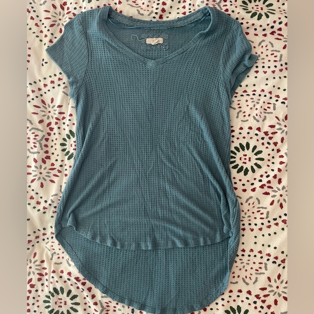 Cupid, blue tunic top, size large